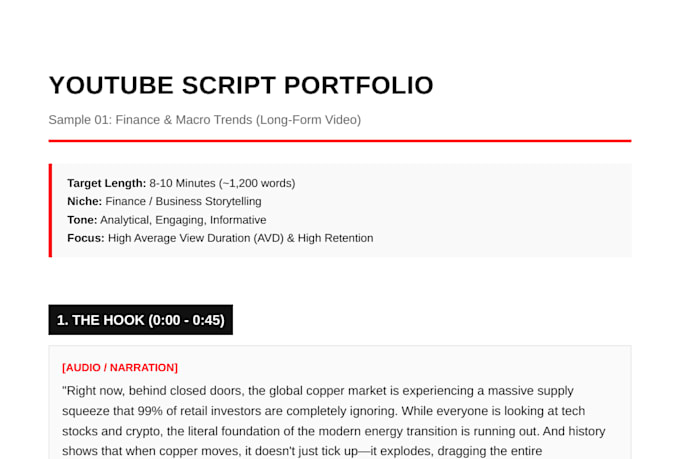 write engaging youtube video scripts and storytelling copy